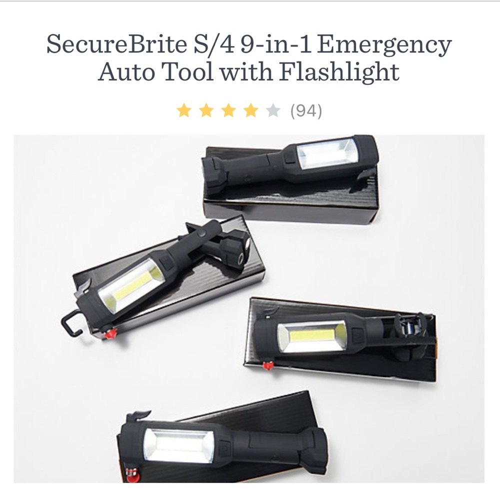 TWO securebrite 9-in-1 flashlights